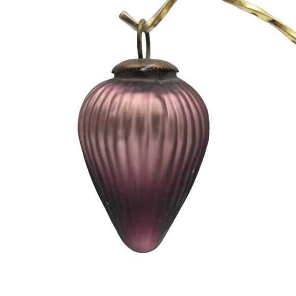 Vintage Kugel Glass Christmas Ornaments Set of 9 Heart Stars Balls Oval Drop - Picture 4 of 9